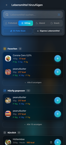 Foodisco App — Mahlzeit per Foto erfassen